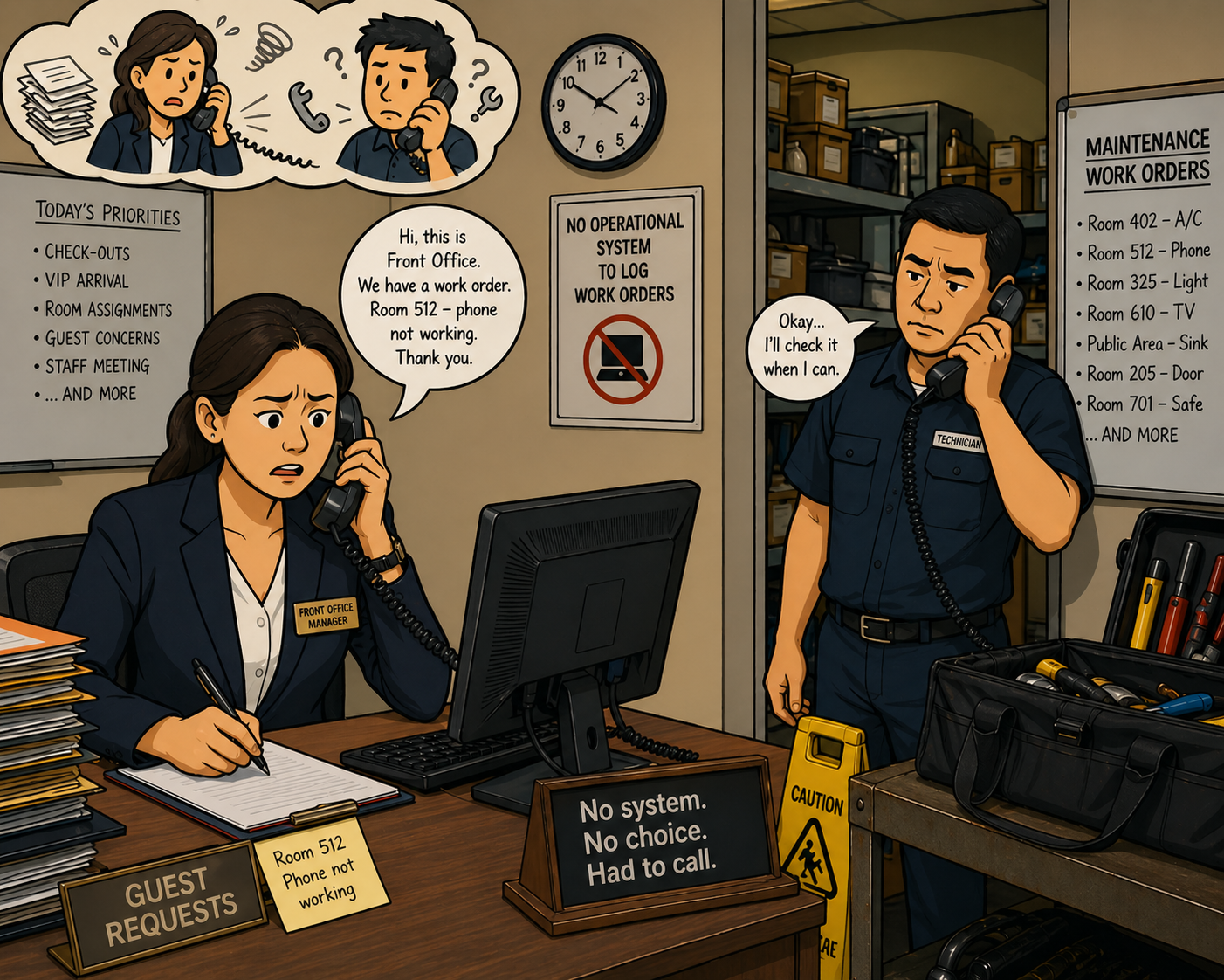 Phone calls that solve nothing.